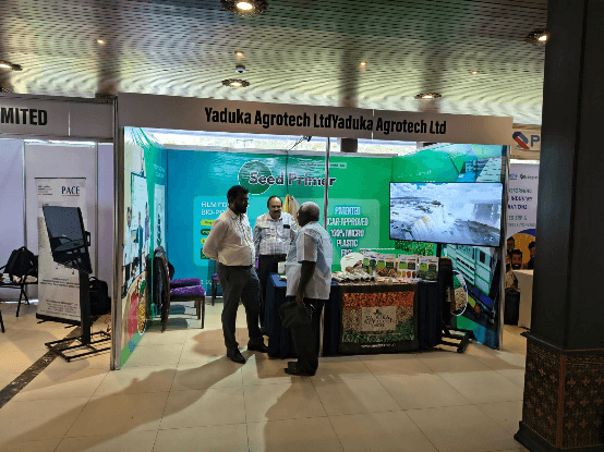 Visitors at the Seed Primer stand during the 14th Indian Seed Congress 2025